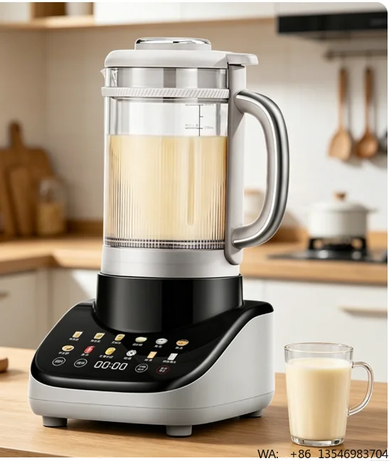 HY Multifunctional 1800ml Soybean Milk Soup Fruit Juice Maker Blender Household Soya Milk Making Wall Breaking Machine