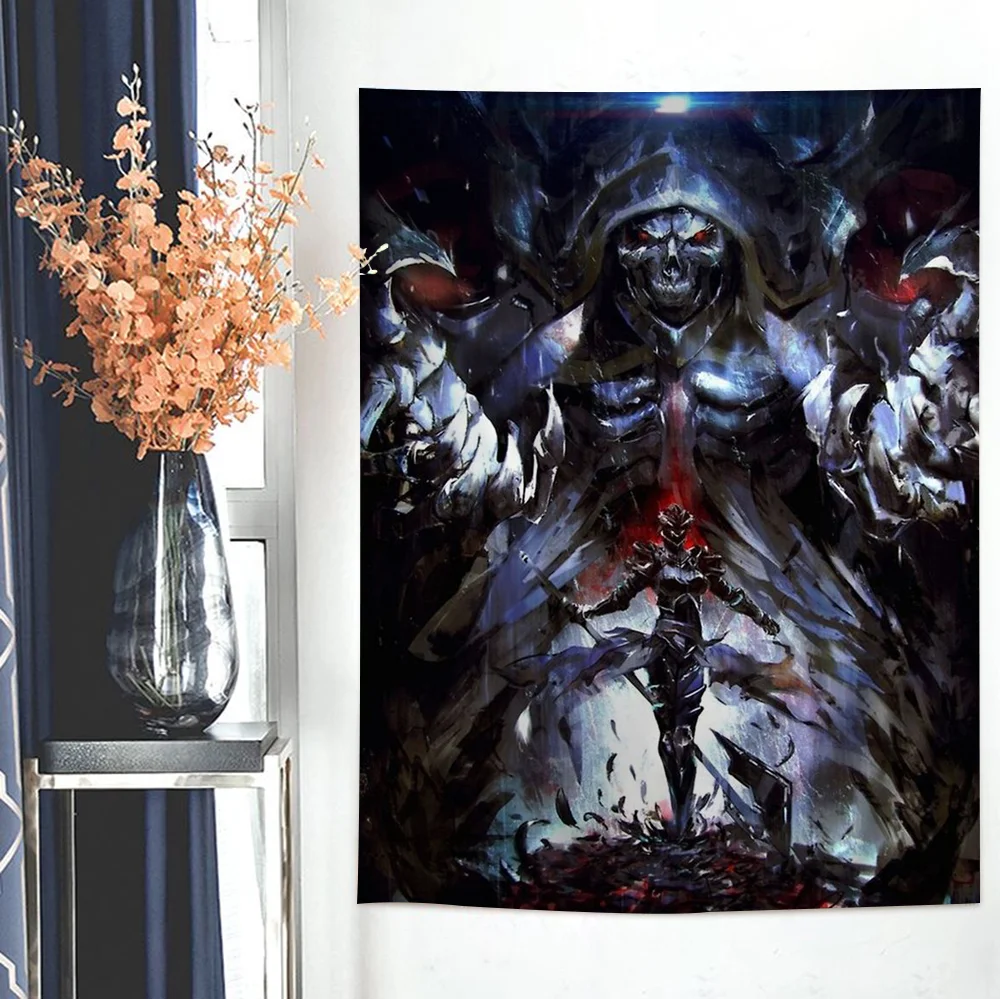 

OVERLORD Cartoon Tapestry For Living Room Home Dorm Decor INS Home Decor