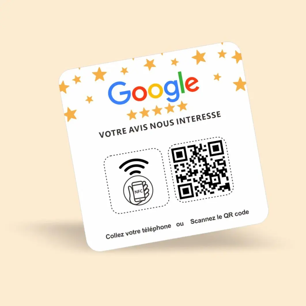 Señal de revisión de Google personalizada, NFC, Tap o Scan Code, placa de código QR, un toque, sin contacto, señal de código QR, señal de etiqueta Social NFC