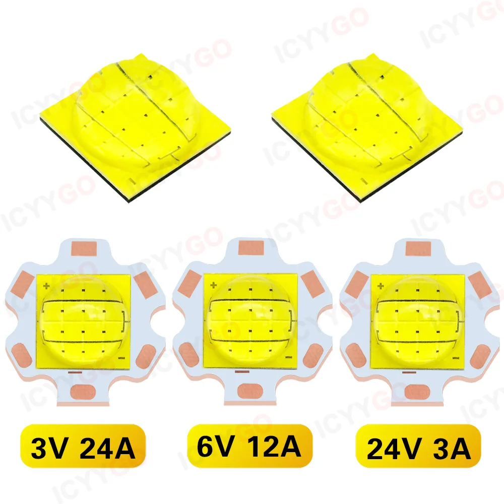 Imagem -06 - Contas de Chip de Led de Alta Potência 72w 110 mm Diodo de Led Dc3v 6v 24v 3a 12a 24a Lanterna Farol Faça Você Mesmo Acessórios de Led 60008000k