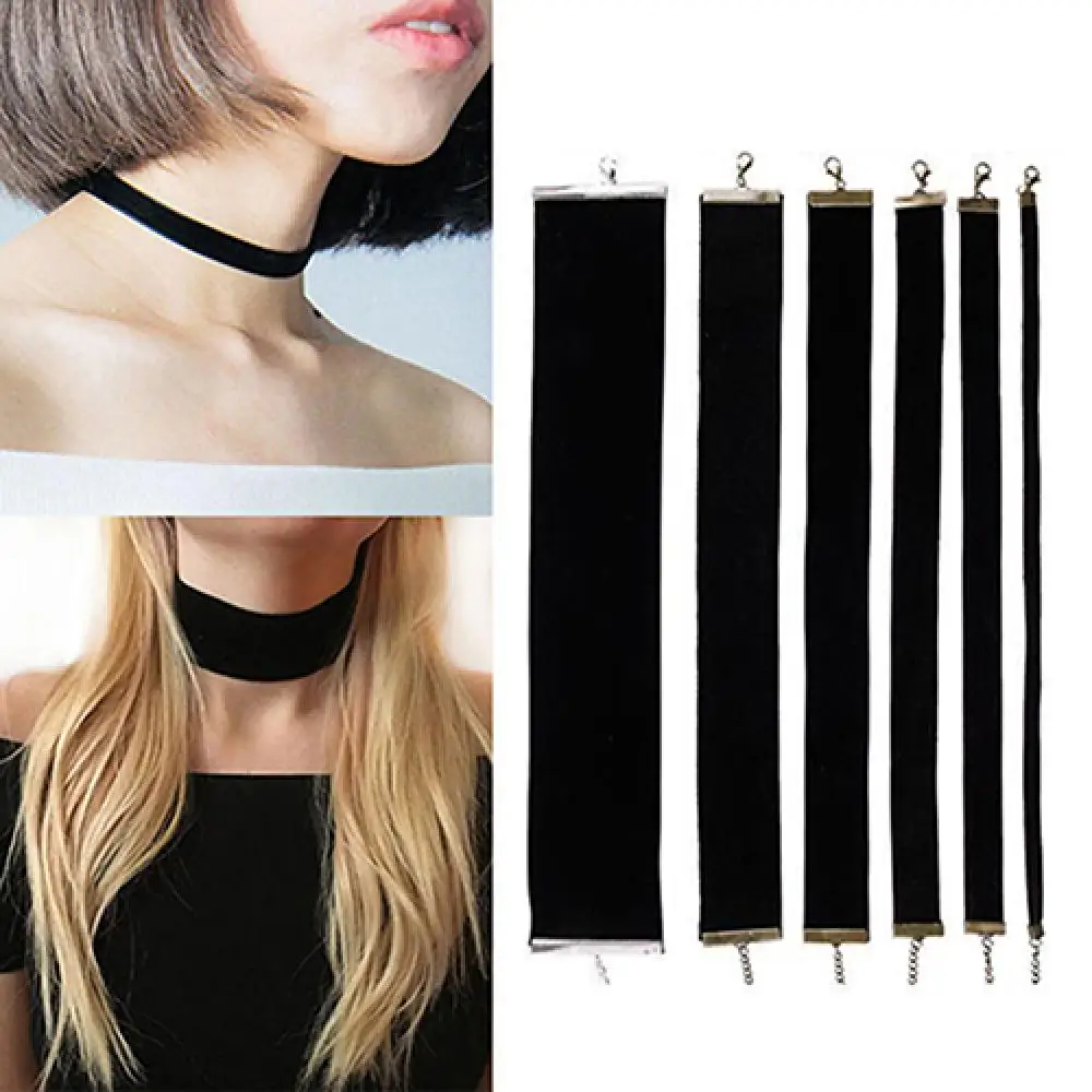 Women Lady Black Velvet Choker Gothic Necklace Simple Retro Jewelry Xmas Gift Sexy Chokers Necklace For Women