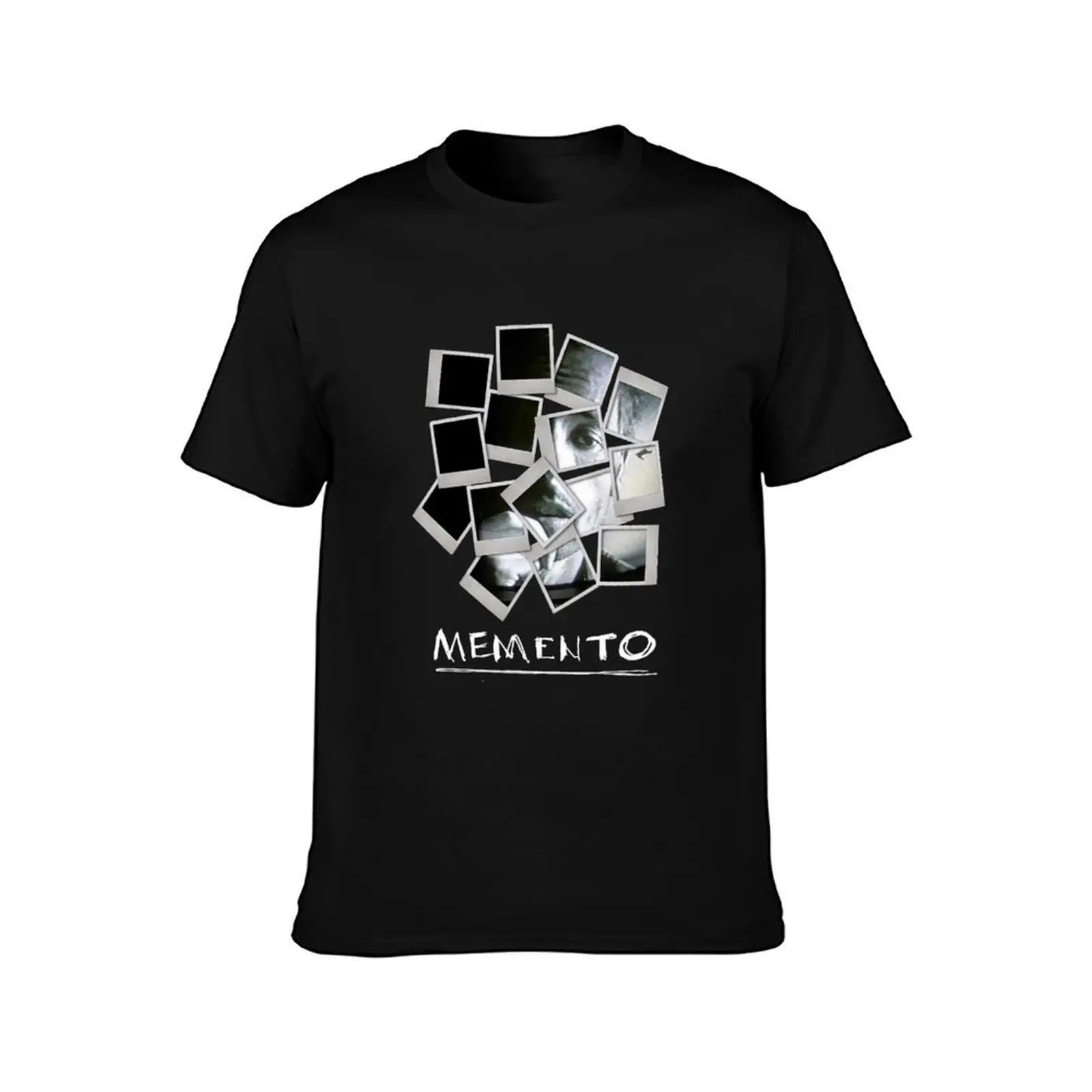 Memento Photos T-Shirt, Summer Casual Cotton Tee, Oversized Streetwear Tops, Vintage Graphic Print, Loose Fit Short Sleeve