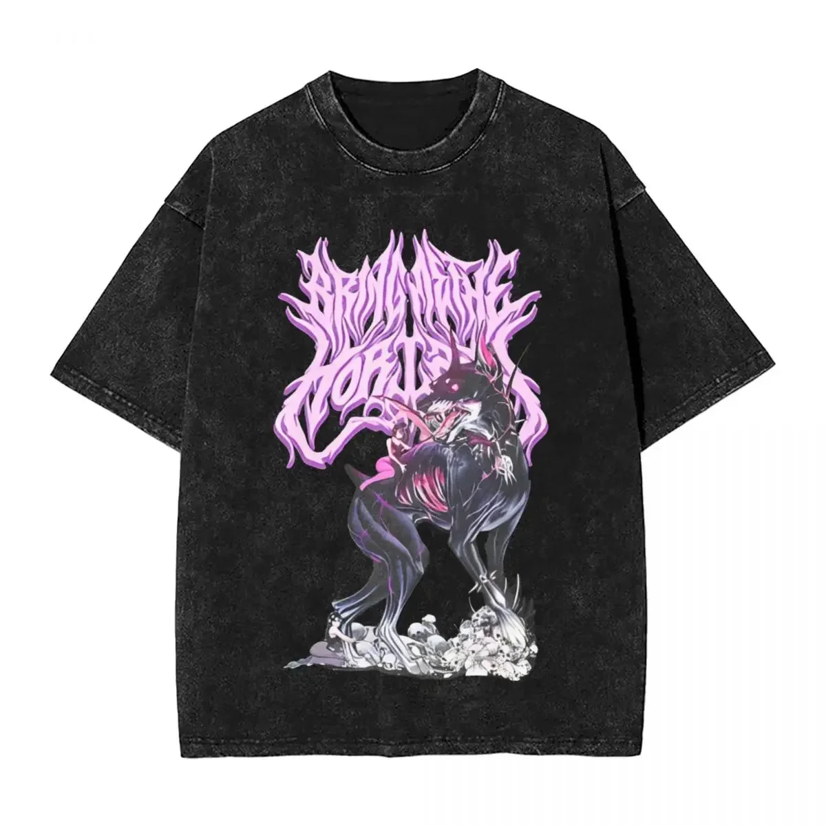 

2025 BMTH Bring Me The Horizons T-Shirt Tomang The Cat Graphic T-Shirts Men Women T Shirt Washed Tshirt Short Sleeve Tees