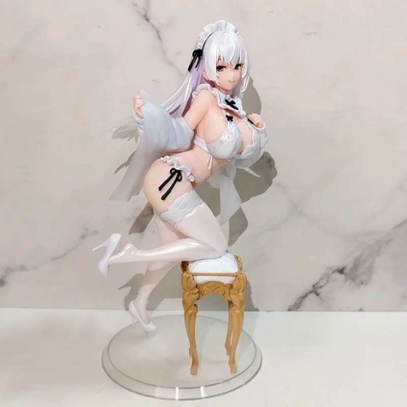 

26cm Anime Girl Chair Kneeling Pose Figure Model Statue Desktop Decoration