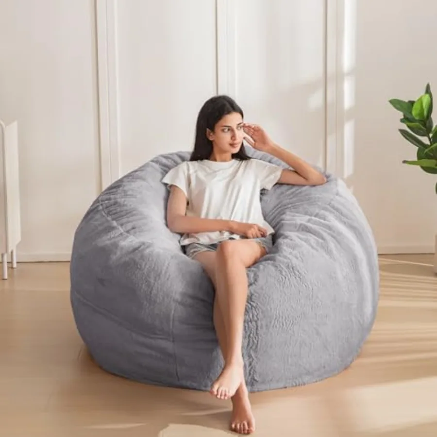 

Bean Bag Chair for Adults Large 3 Feet Bean Bag Chair with Foam Filling Ultra Soft Fur Lazy Sofa for Living Room Bedroom Machin