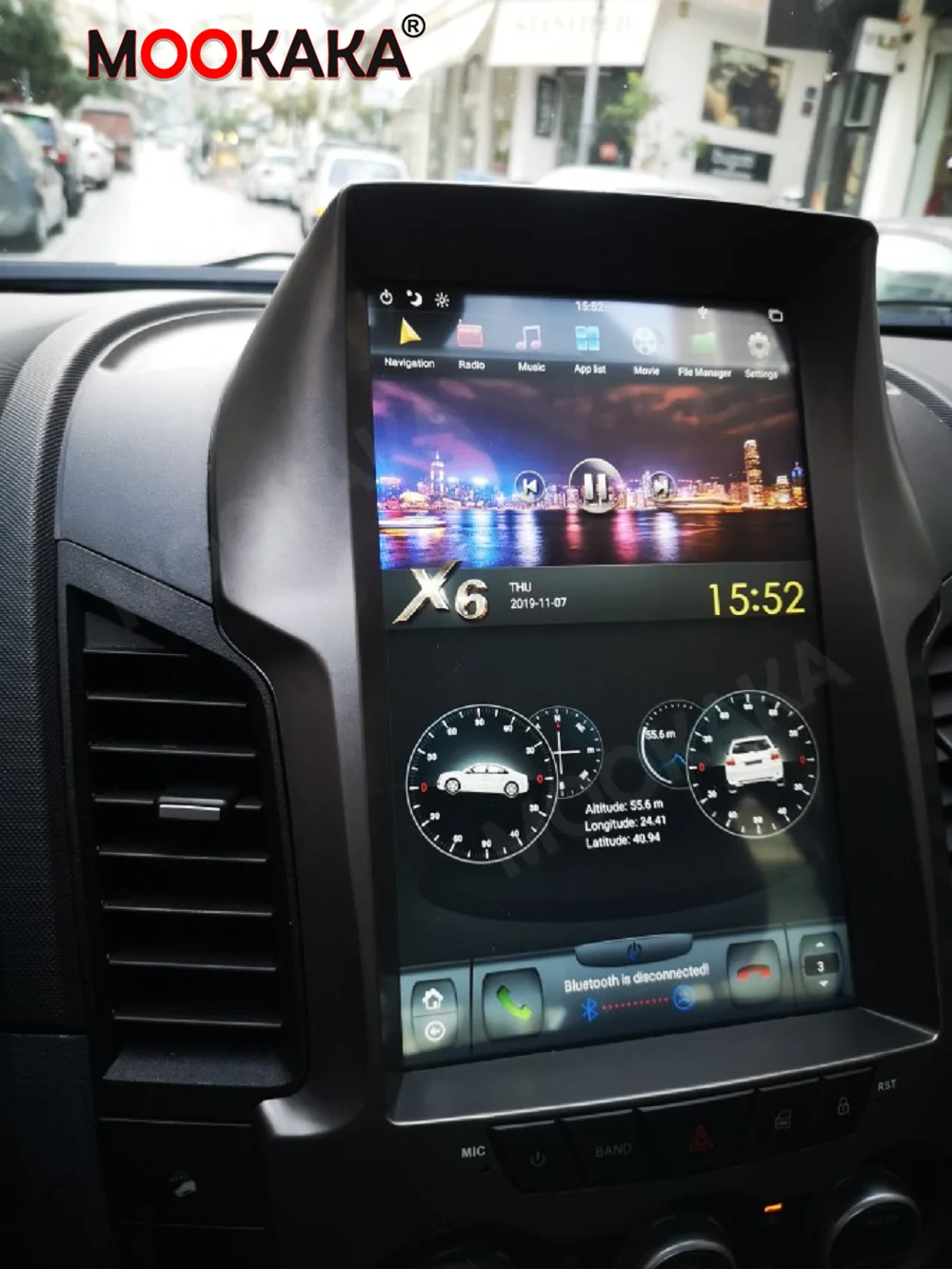 

8-ядерный PX6 Android11.0 128 ГБ ПЗУ для Ford Ranger 2011-2016 Tesla Style GPS-навигация Мультимедийный DVD-радиоплеер Магнитофон