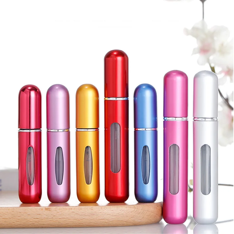 1PC 5/8ml Travel Portable Mini Perfume Spray Bottle Scent Pump Perfume Atomizer Refillable Bottling Atomizer Aluminum