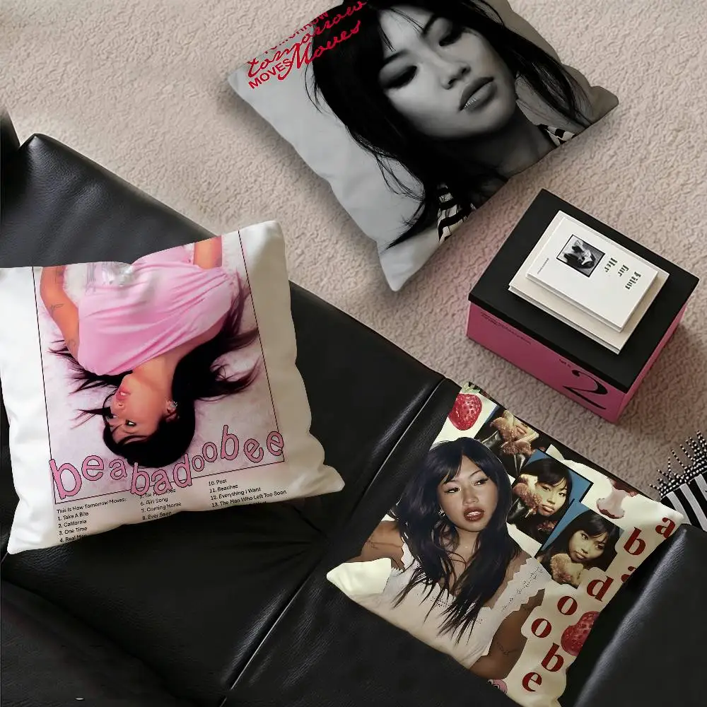 Singer B-Beabadoobee Cushion Cover Polyester Sofa Cushions Decorative Throw Pillows Home Decoration Pillowcover