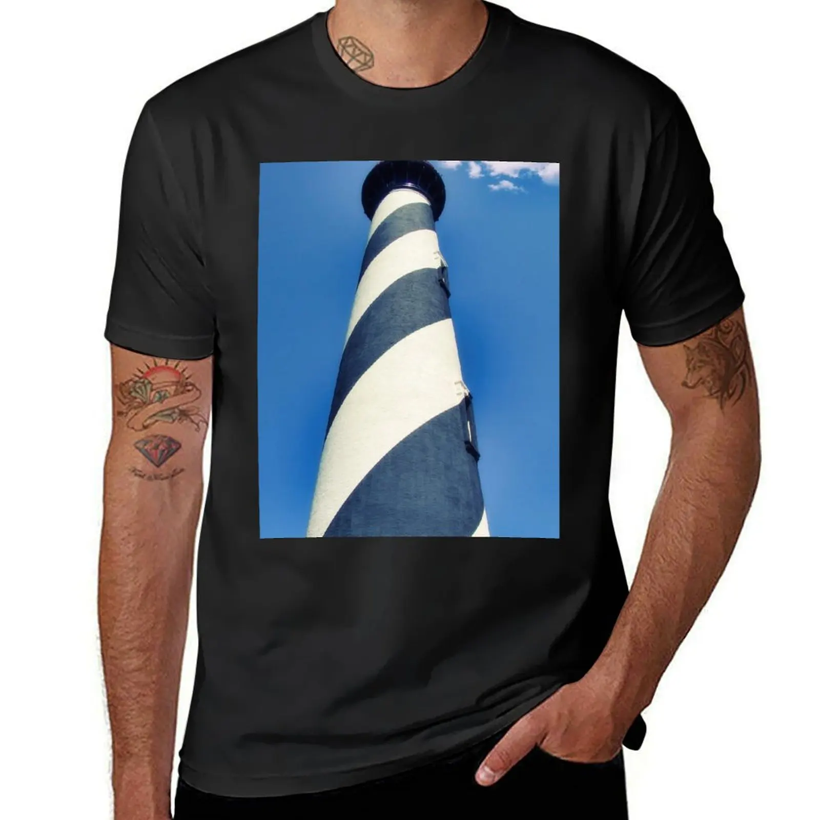 

St Augustine Lighthouse T-Shirt oversized t shirt Short sleeve tee new edition Funny t-shirt mens graphic t-shirts hip hop