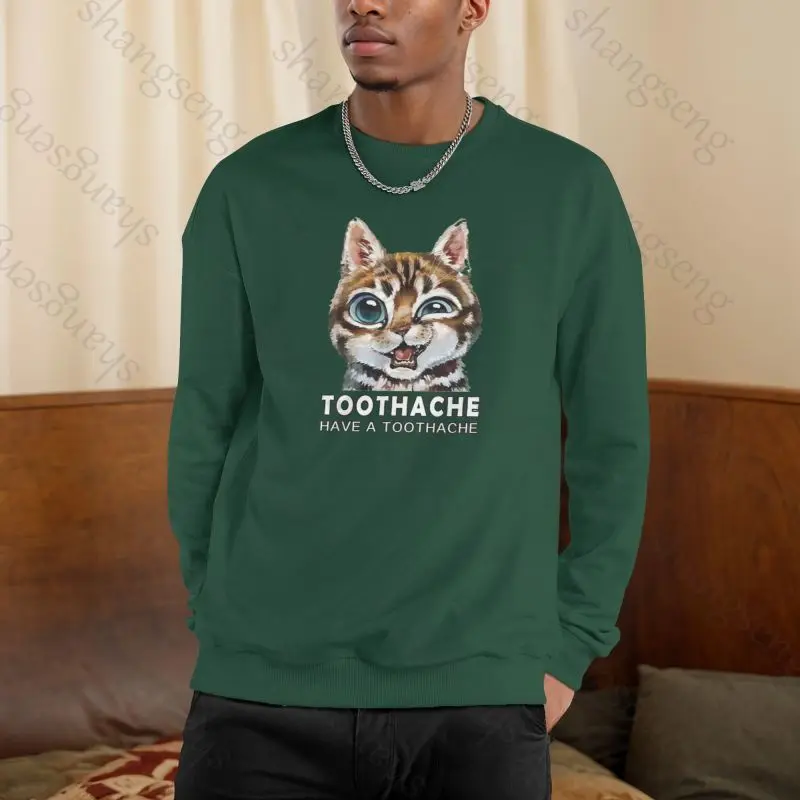 

Funny Cat Animal Sweatshirt Spring and Autumn Men's Sweatshirt Printed Long Sleeve T-shirt Fashion Men's O-neck Harajuku Top