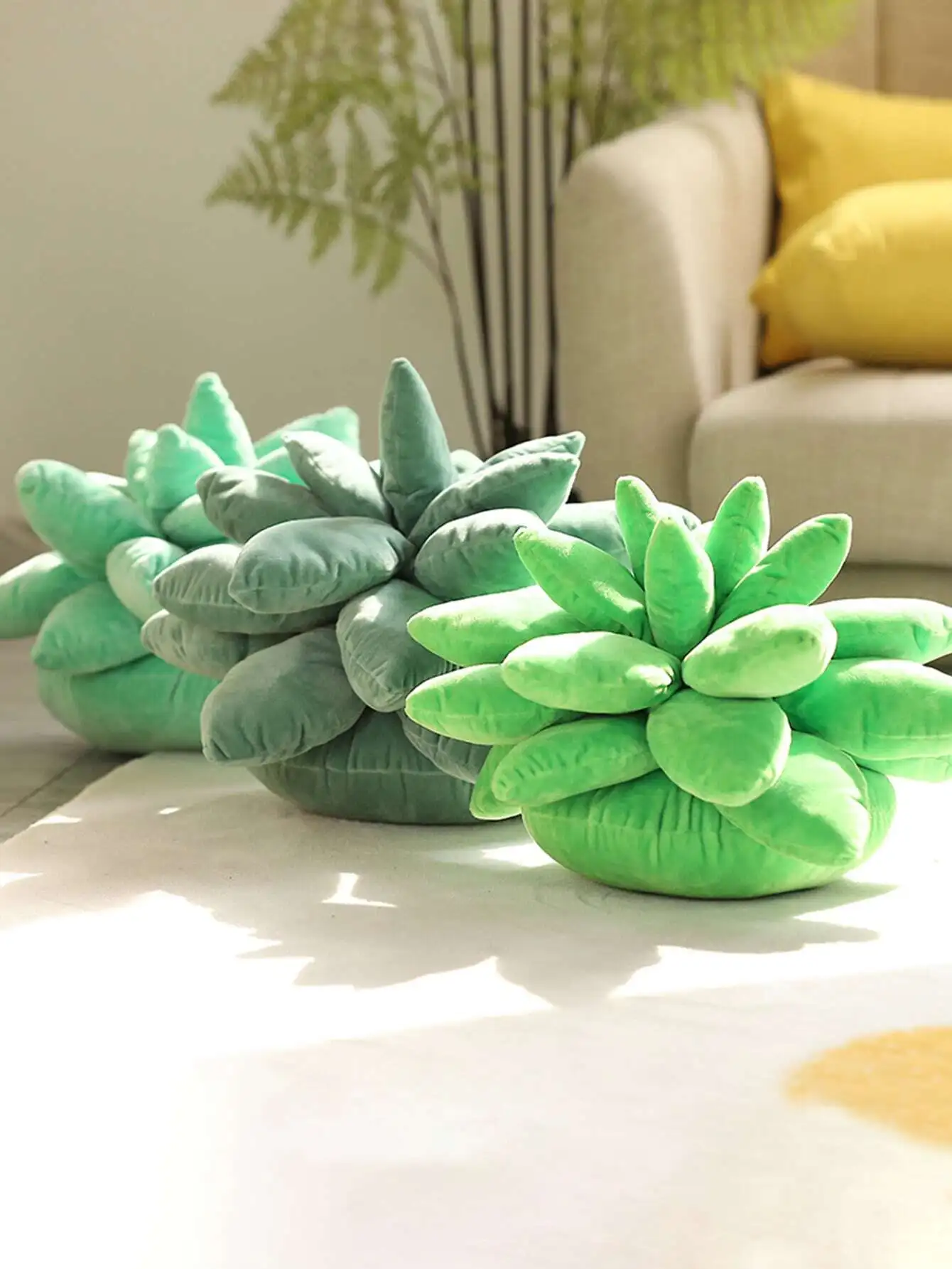 

Милая 3D зеленая сочная декоративная подушка для спальни, гостиной, дивана