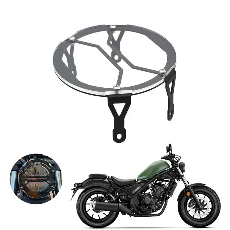 Dependable-Motorcycle Headlight Protector Grille Guard Cover Protection Grill For Honda Rebel CMX 300 Rebel300 CMX300 2017-2023