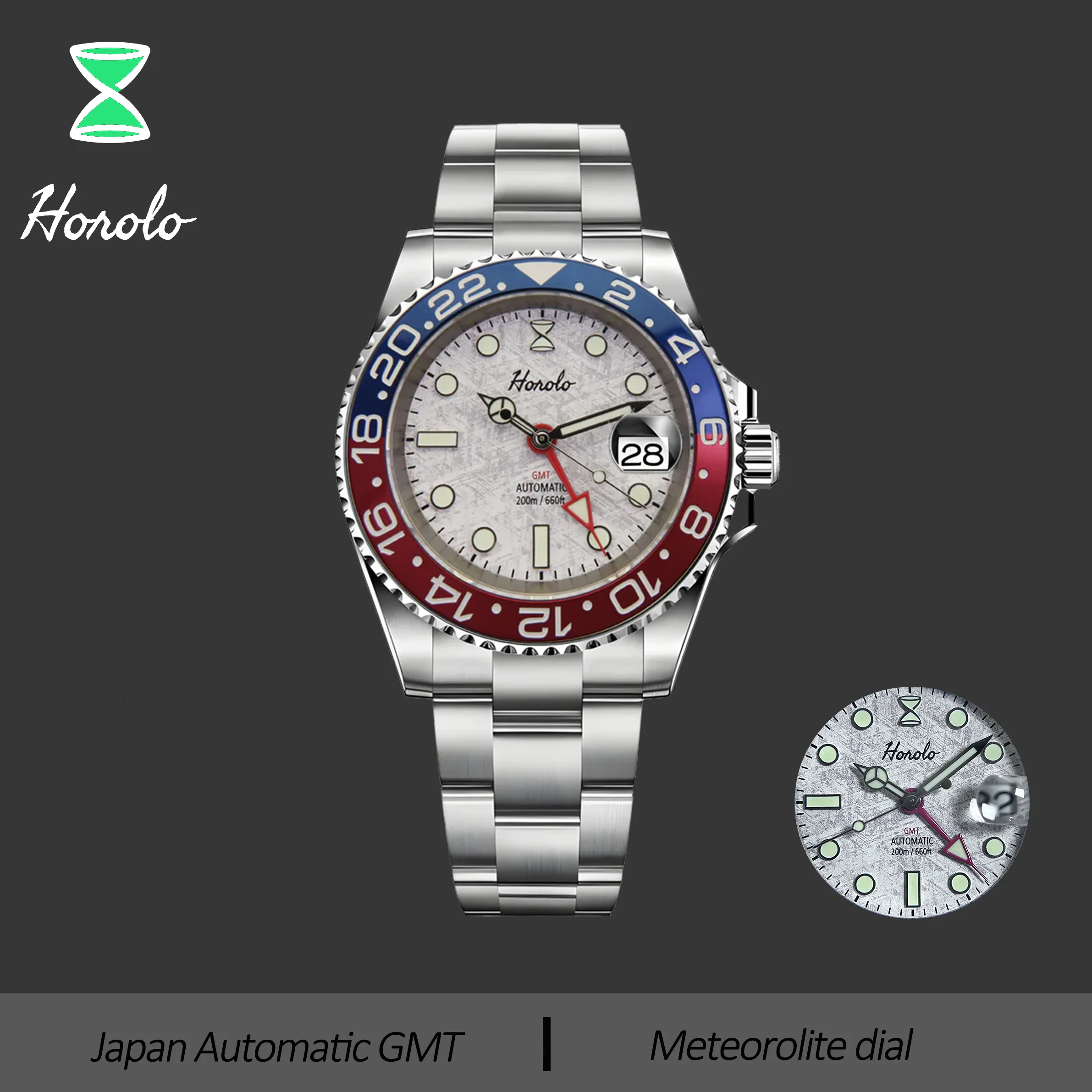 

Horolo Luxury Stainless Steel Water Resistance Submariner Luminous Watches Automatic Movement Mechanical Watches Man's Watch