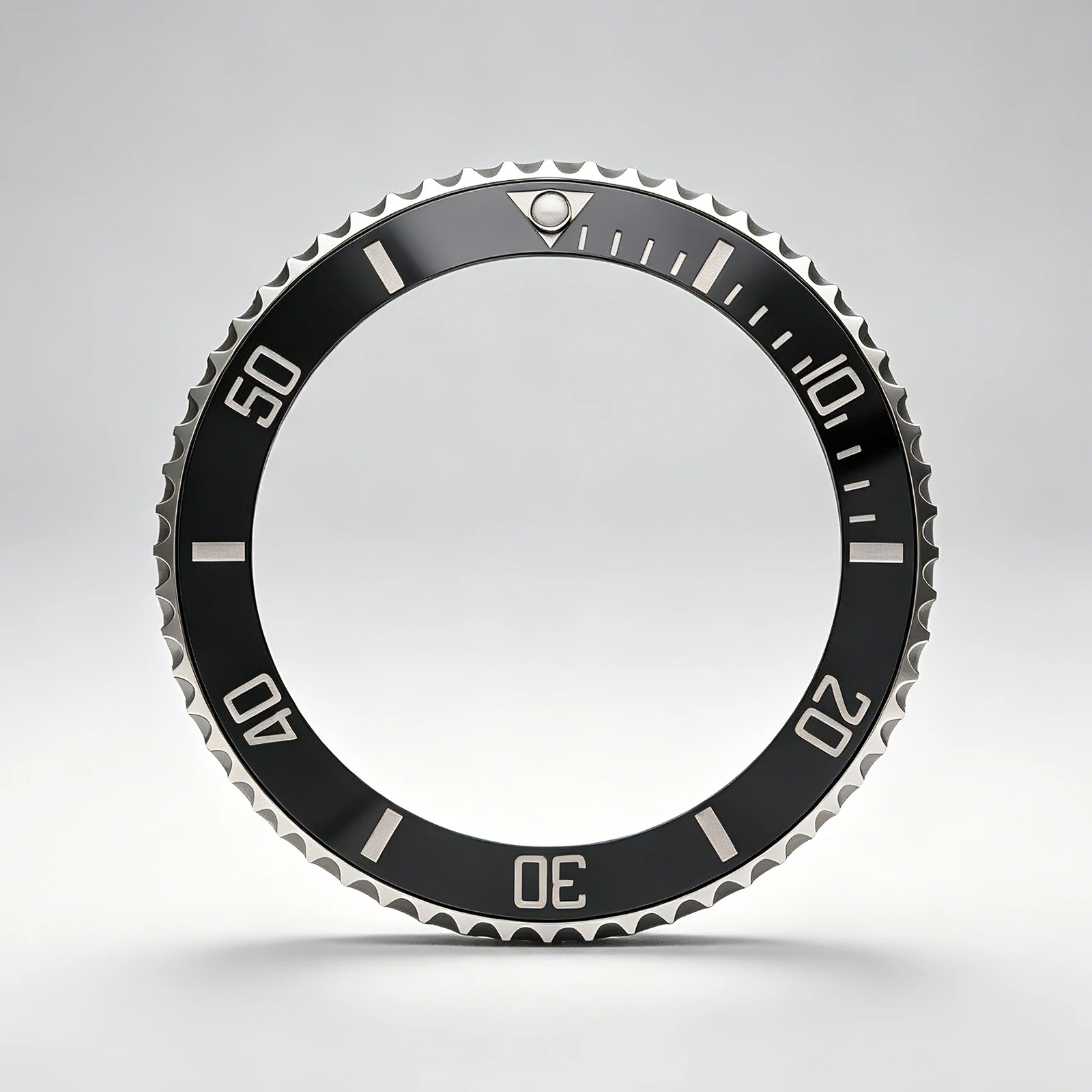 116610LN Bezel Assembly with Steel Base, Black Ceramic Complete Replacement for RLX Submariner 40mm, Aftermarket Parts