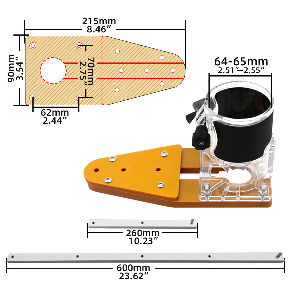 Circle Cutting Jig for Makita Electric Hand Trimmer Wood Router Milling Circle Slotting Trimming Machine Woodworking Tools