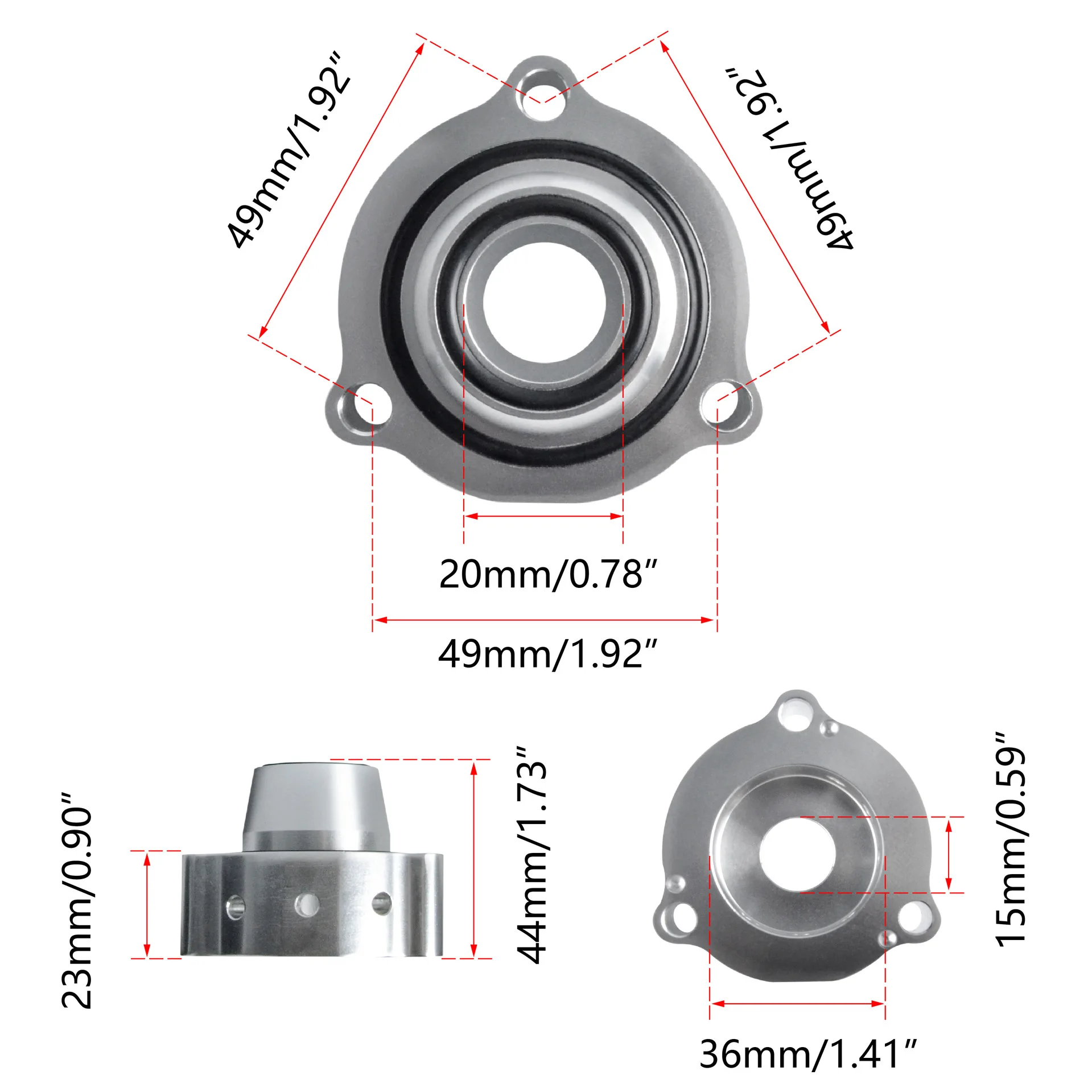 Automotive modified pressure relief valve Bleed valve base BOV1014 is suitable for Audi Volkswagen Golf 6 Scirocco racing cars