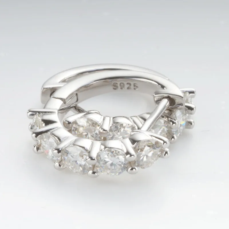 JoyceJelly Ohrstecker aus 925er-Sterlingsilber mit Moissanit-Diamant, 1 CT/2 CT, Rundschliff, Ohrhaken, Damen-Ohrringe, Hochzeit, edler Schmuck – Detail 8
