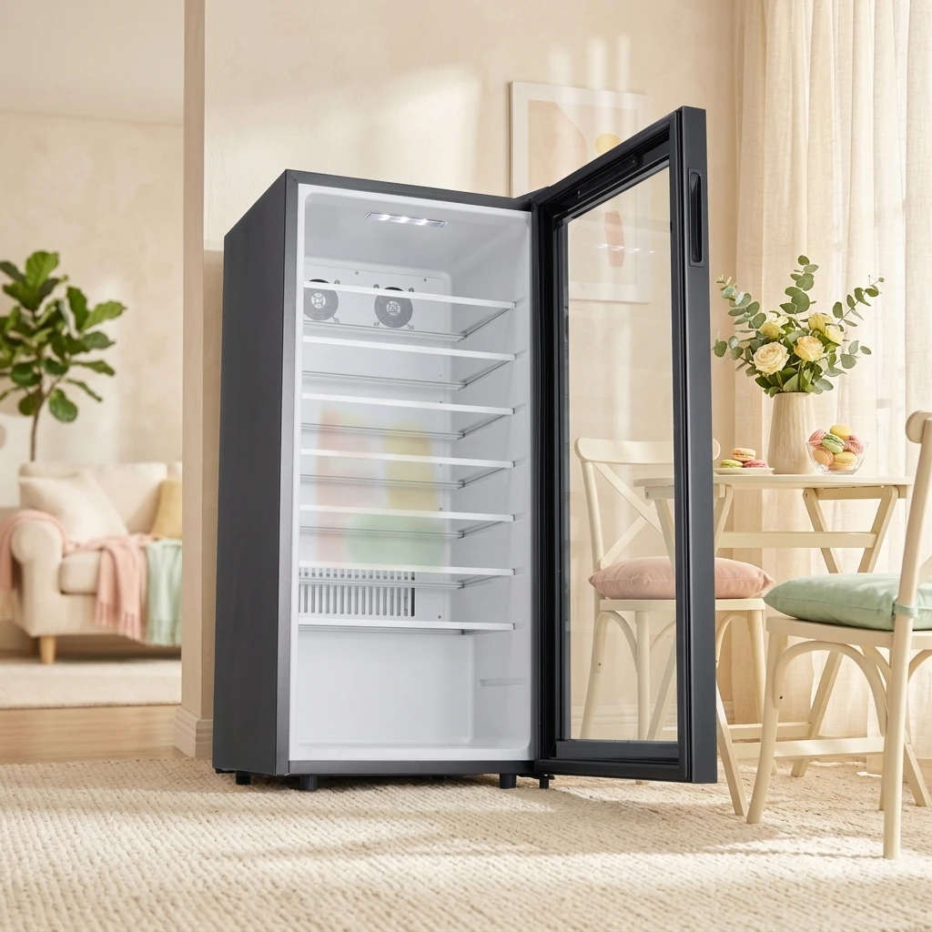 125L Home Mini Bar Fridge Compressor Type Beverage Refrigerator for Hotel Restaurant Drink Storage