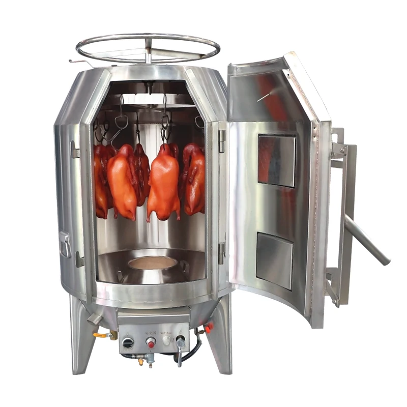 Front door roast duck stainless steel charcoal gas space rotating large commercial roast pig roast goose