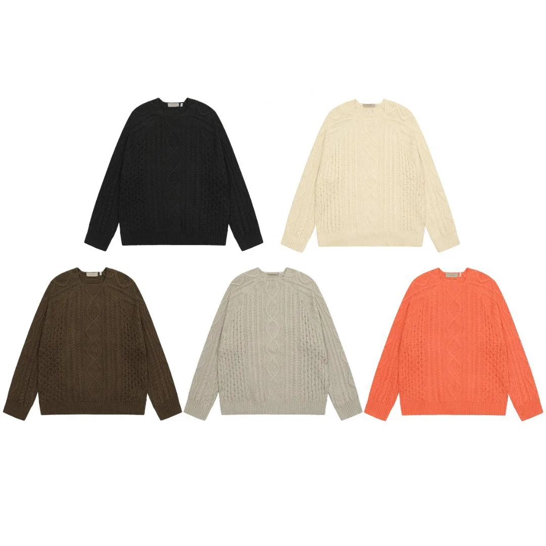 Brand Fashion Patchwork Crew Neck Sweater Men and Women Winter Thick Warm Cashmere Korean Casual Brand Knit Pullovers