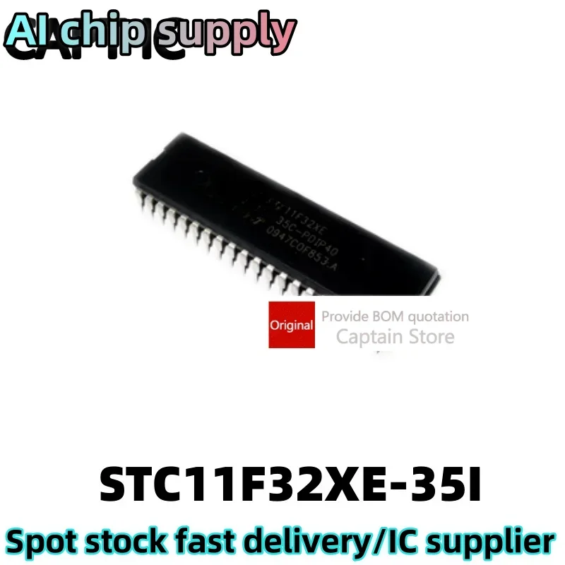 5PCS STC microcontroller STC11F32XE-35I-PDIP40 STC11F32XE