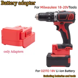 Adaptador/convertidor para batería de iones de litio Einhell/OZITO de 18V x-change a Milwaukee, herramientas eléctricas inalámbricas de la serie 18-20V (solo adaptador)