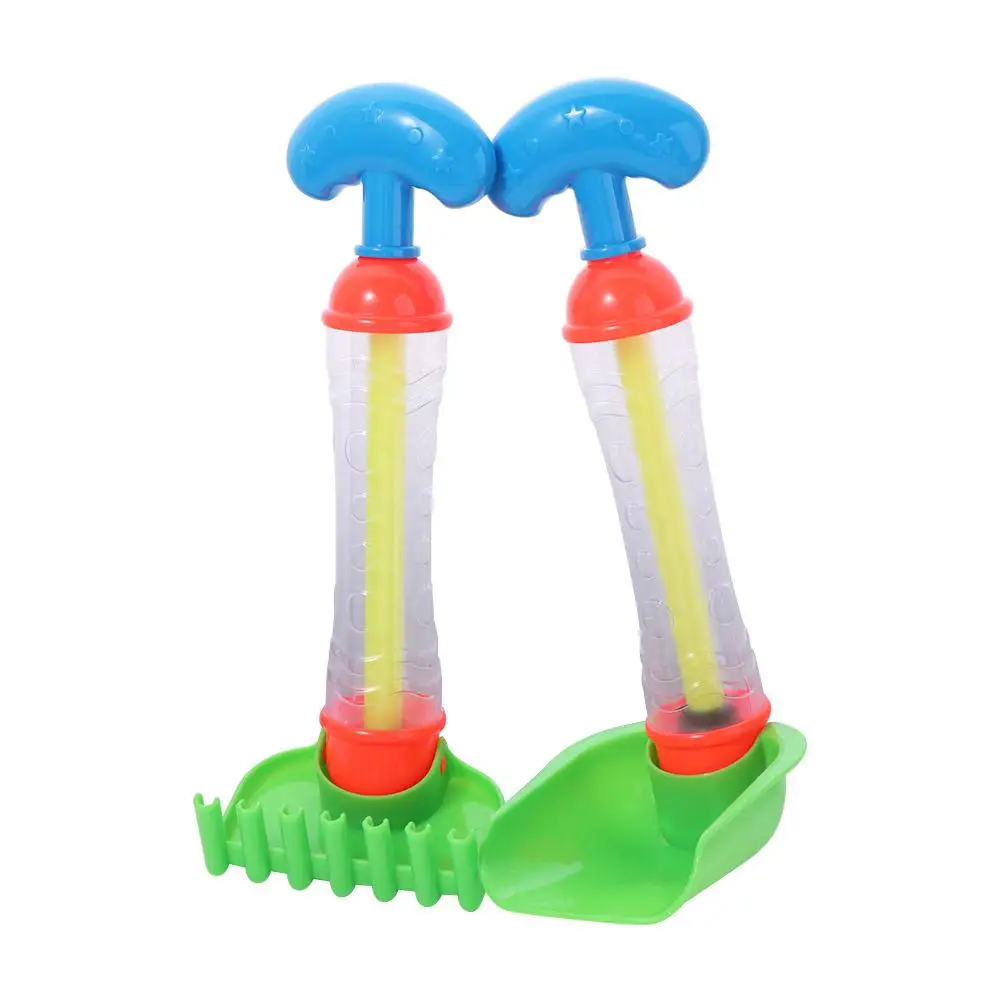 Plastics Water Fights Beach Toys Rakes Shovels Water Spray Toys Single-Tube Easy To Fill Pulling Type Sprinkler Toy