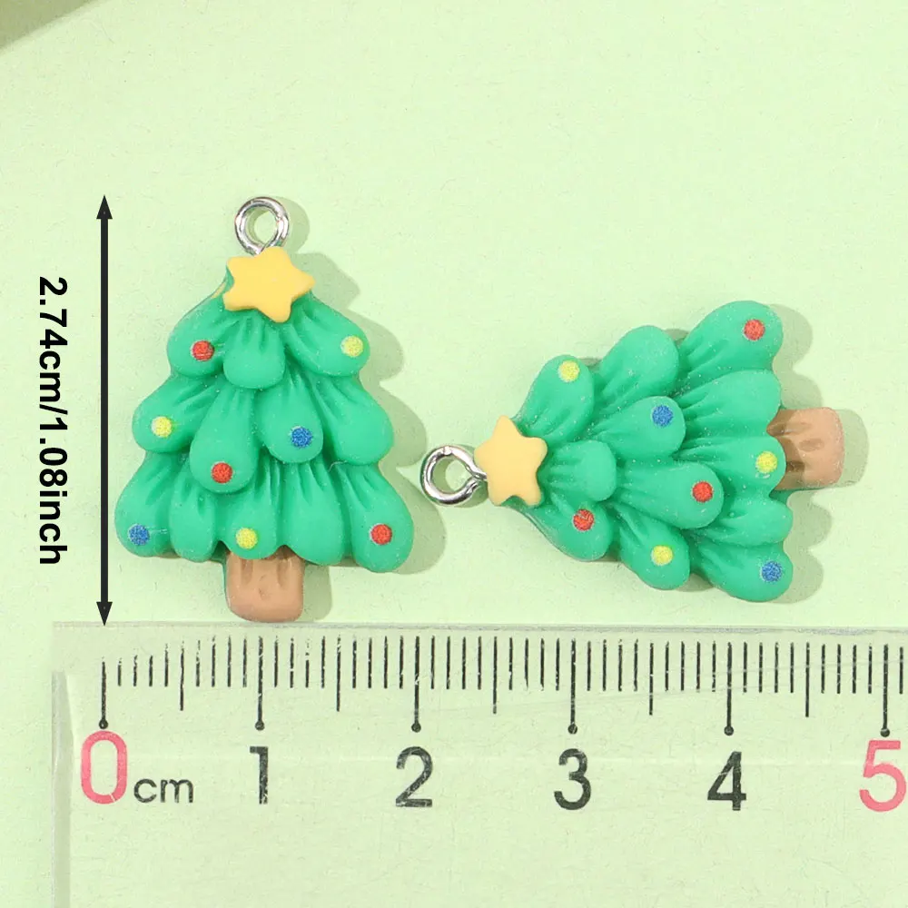 3/12/24/48 قطعة قلادة على شكل شجرة عيد الميلاد الخضراء ، أقراط قلادة ذاتية الصنع ، إكسسوارات هدايا عيد الشكر لعيد الأم #4