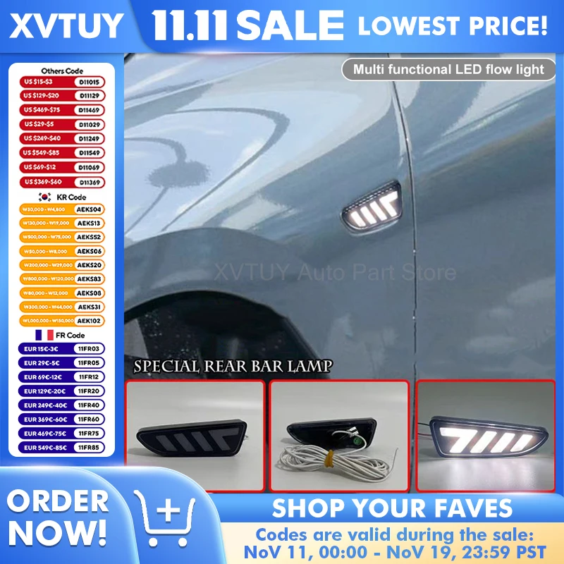 

2pcs LED Side Light for Chevrolet Cruze 2019-2024 Dynamic Leaf Board Flowing Turn Signal Lamp Car Lights Modification Accesories