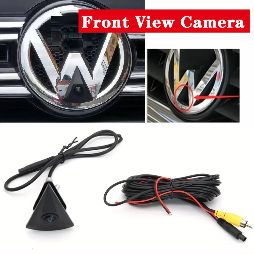 for VW General Front View OEM Camera Wide Angle Car Logo for Transporter T4 T5 Passat B6 CC B5 Golf 5 Jetta Bora Touran Caddy