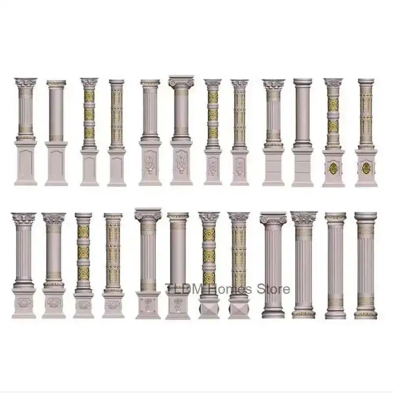 Column Mold European Component Villa Gate Roman Square Column Decoration Garden Building Cement Square Column Mold T