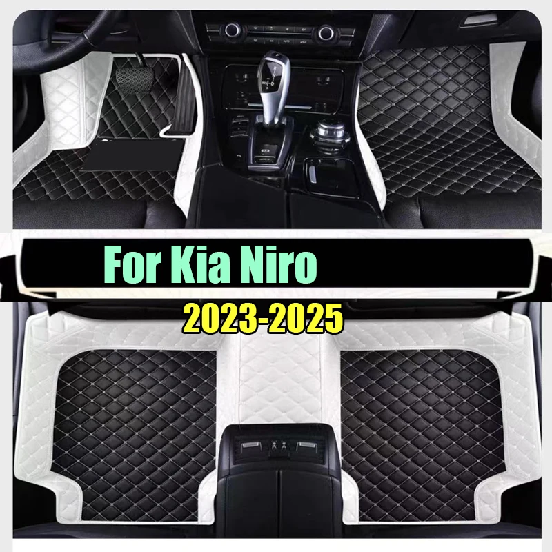 

Автомобильный коврик, напольные коврики для Kia Niro SG2 2023 2024 2025, водонепроницаемый коврик, кожаный коврик, Грязевое покрытие, напольные аксессуары для автомобиля, внутренние части