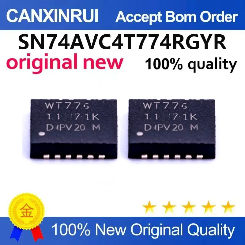 (5pcs-100pcs)Brand new original SN74AVC4T774RGYR silk screen WT774 package QFN-16 transceiver chip