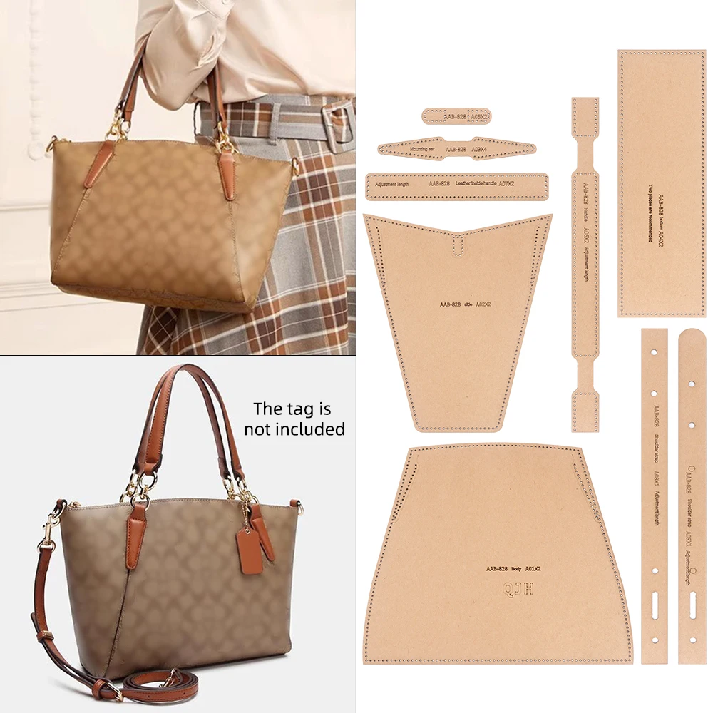 DIY Crossbody Bag Sewing Patterns, Kraft Paper Templates, DIY Leather Crafts Shoulder Bag Stencils