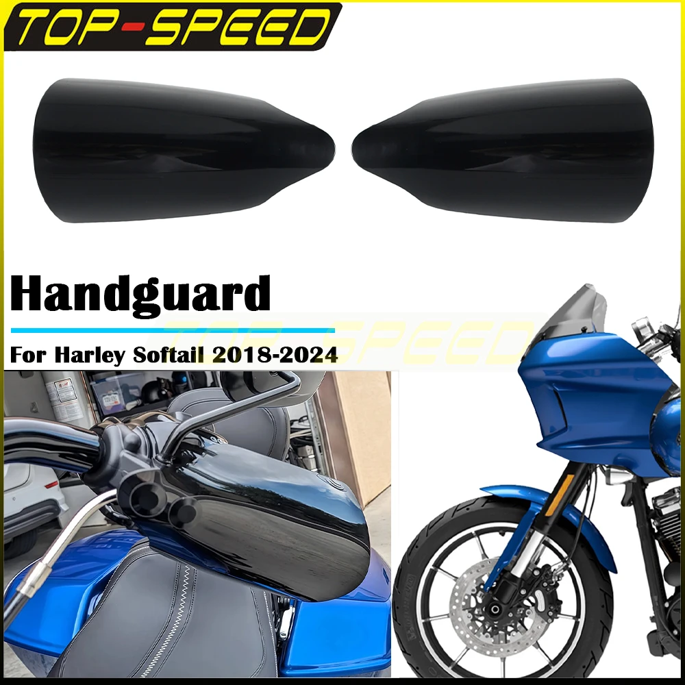 Motorcycle Hand Shield Guard Handle Handguard Protector For Harley Softail Low Rider ST FXLRST Deluxe Street Bob Standard 18-24