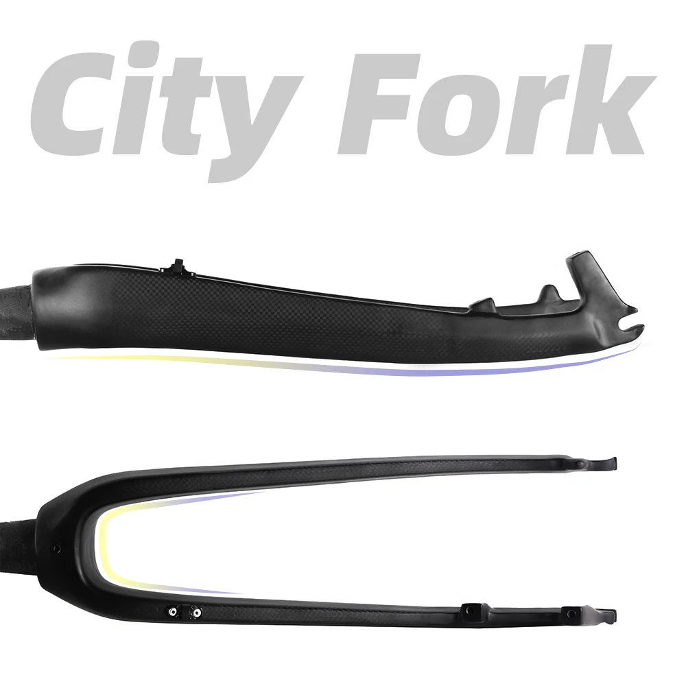 

No Logo Cycling City Bikes Fork MTB 3K Carbon Fork Carbon Fiber Bicycle Fork Hard Fork Disc Brake Cone Quick Release