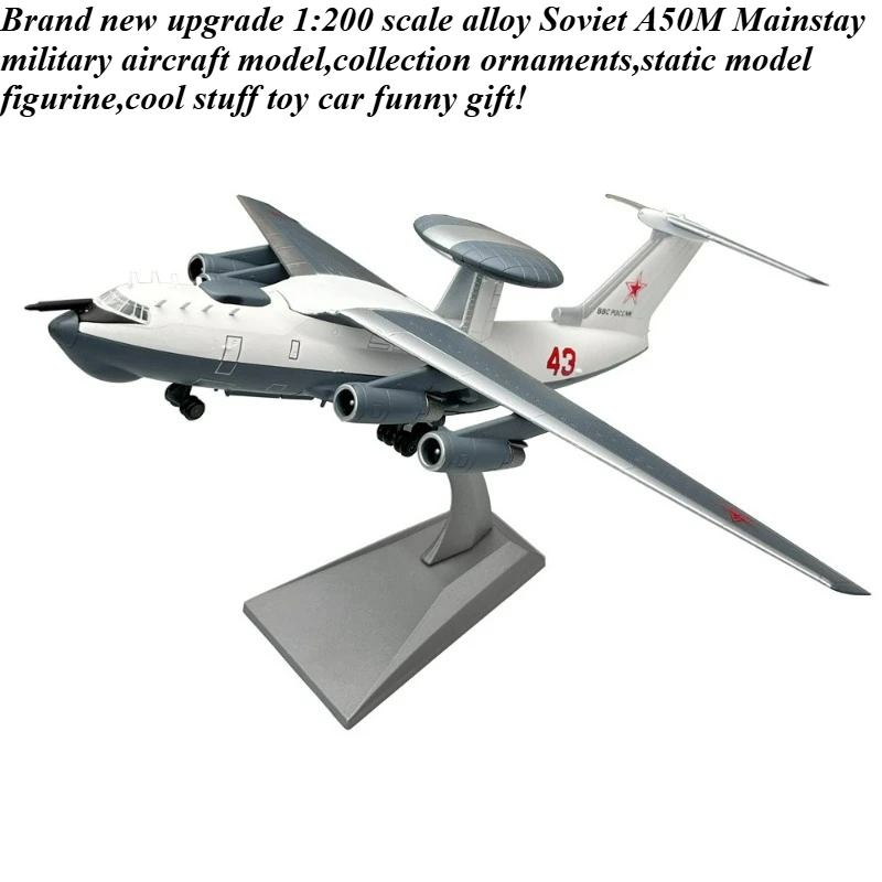 

Cool Stuff Toy Car Funny Gift-Hot 1:200 Scale Alloy Soviet A50M Mainly Military Aircraft Model,Collection Ornament,Toys for Boys