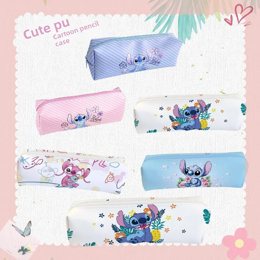 

New Disney stationery popular student cartoon large-capacity simple pencil case cute Stitch stationery bag