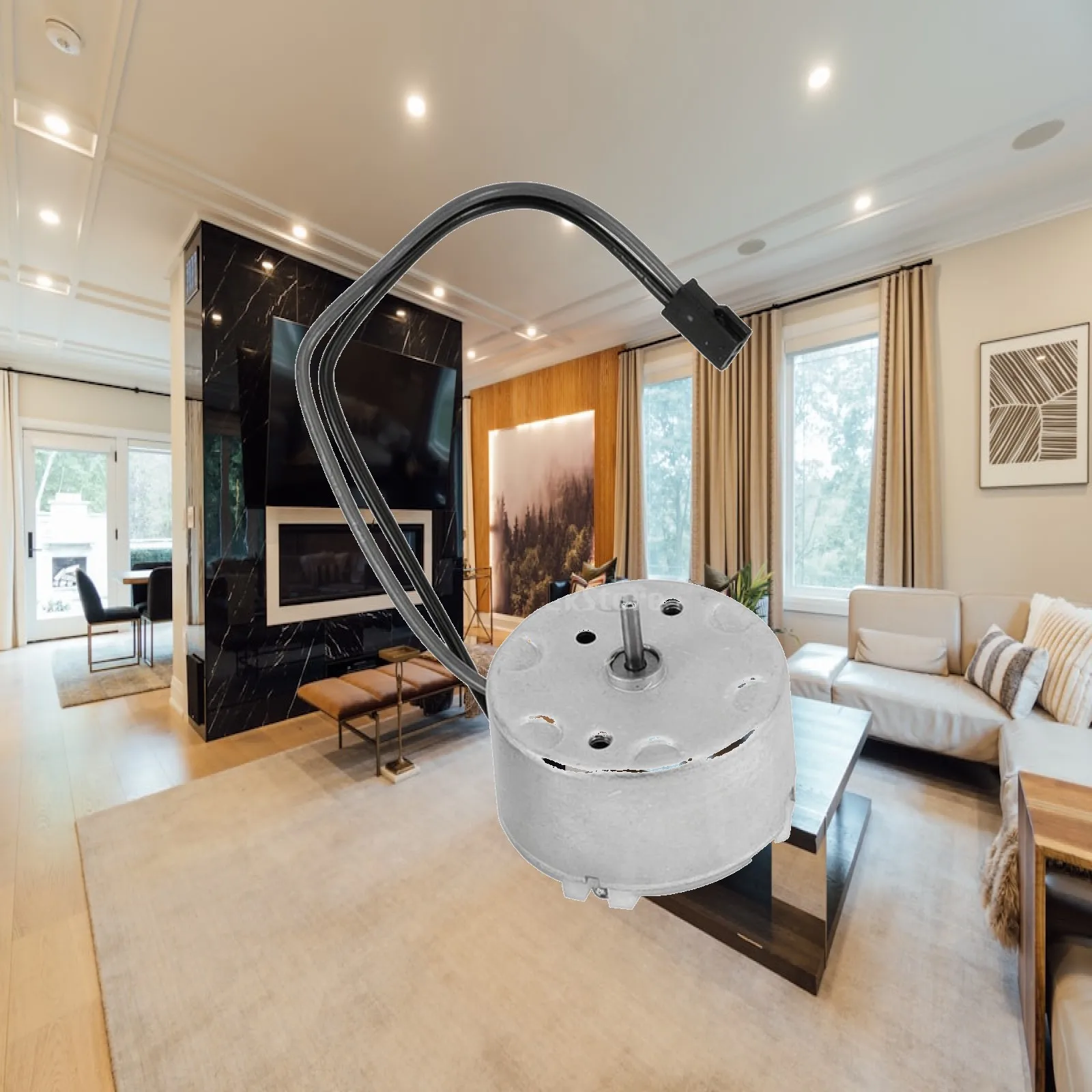Stove Fan Replacement Motor for Fireplace Heat Powered Blower with Electrical Wires Connector