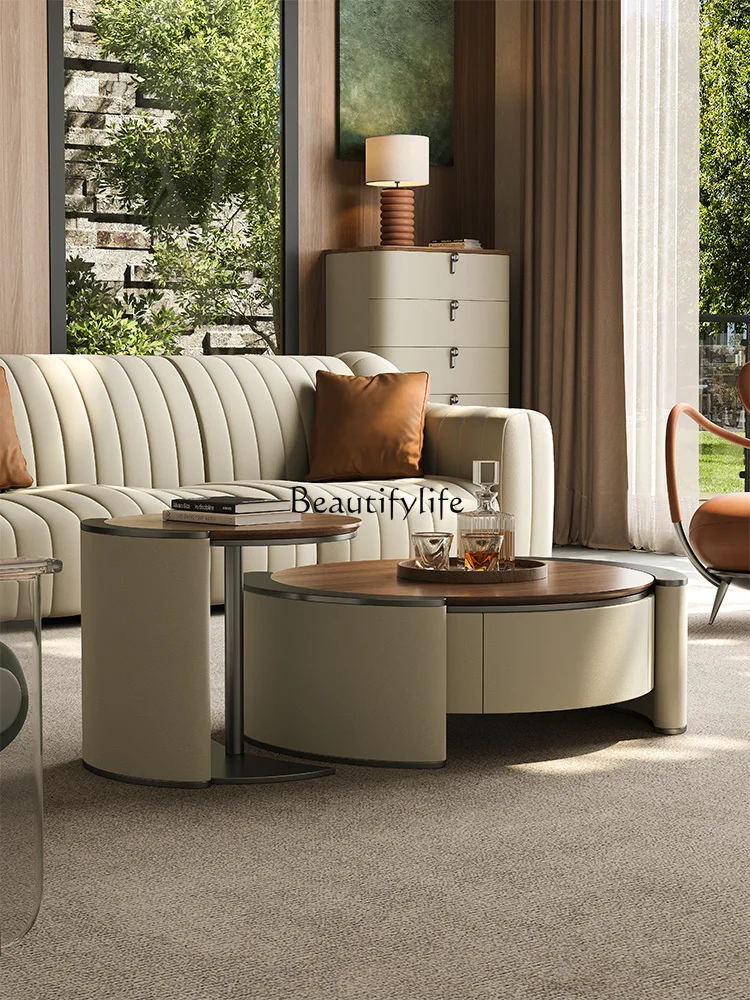 

*Italian minimalist size coffee table living room modern light luxury personalized coffee table