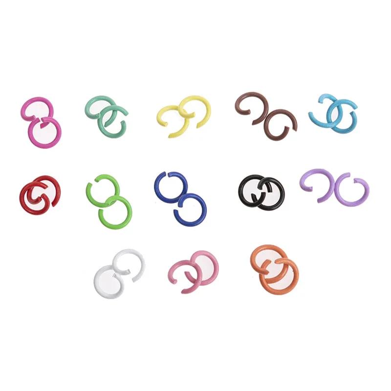 

New Arrival 100pcs/lot 8mm Open Jump Rings Split Rings Connectors for DIY Keychain Necklace Earring Jewelry Findings Accessories