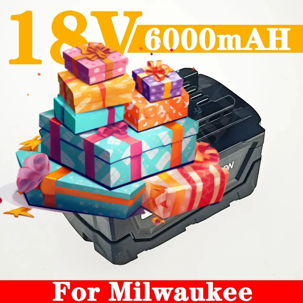 

18 В 6,0 Ач для Milwaukee M18, сменный литий-ионный аккумулятор для Milwaukee 18 В M18 48-11-2830 0730-20, аккумулятор для инструментов