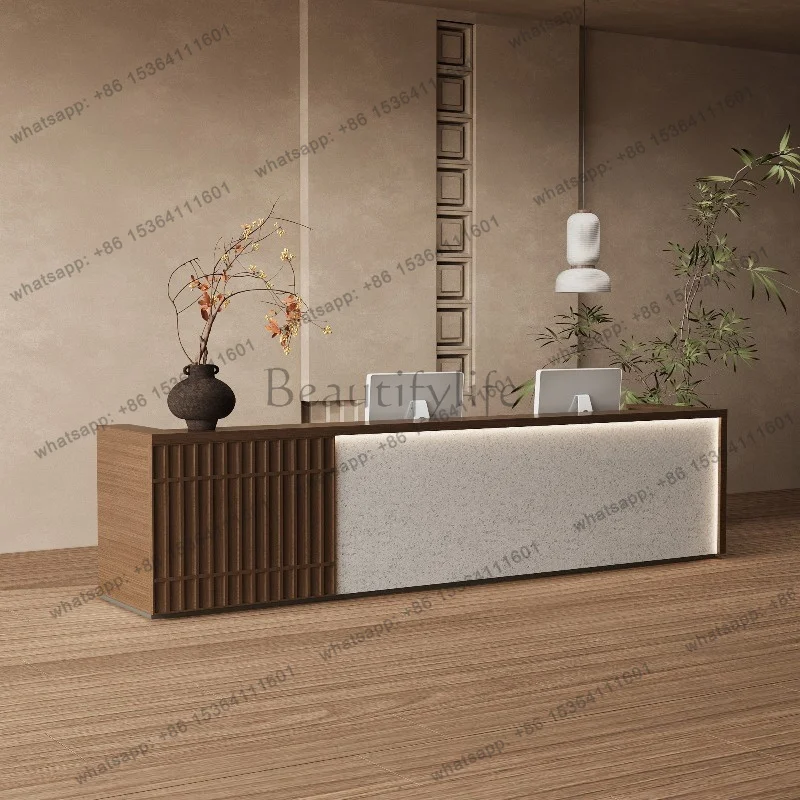 Factory Direct Sales Nordic Beauty Salon Cashier Desk Modern Minimalist Clothing Store Cafe Reception Counter Office Furniture E