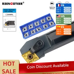 1pc S25S-MCKNR12 S20R-MCKNR12 Internal Turning Tool Holder CNMG12 Carbide Inserts Lathe Bar CNC Cutting Tools Set