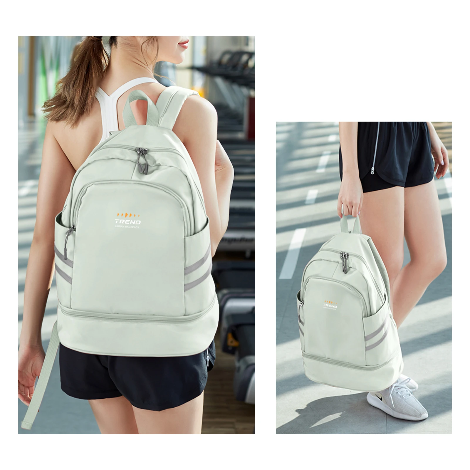 Gym Backpack for Women Waterproof Backpack With Shoe Compartment Lightweight Travel Backpack Sports Swimming Athletic Backpack