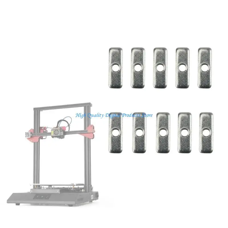 0/0.1のU2JE 10PCS MAKERBEAM XL T-NUT、タイミングベルトV0 0.1 3Dプリンターパーツの長方形ナットの固定