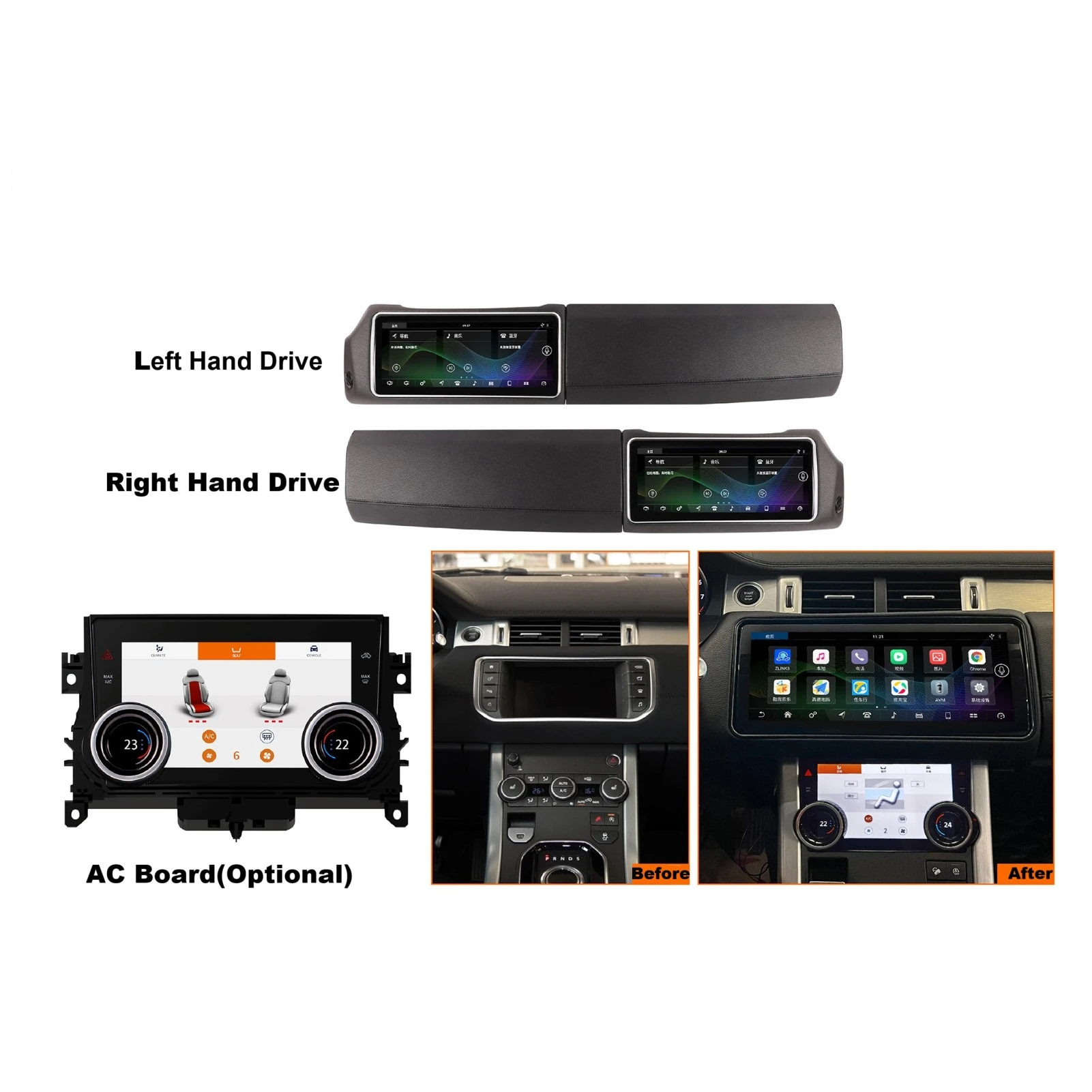 

12.3Inch Android Radio For Land Rover Range Rover Evoque L538 2014 - 2018 Car Multimedia Player GPS Navigation Auto Head Unit