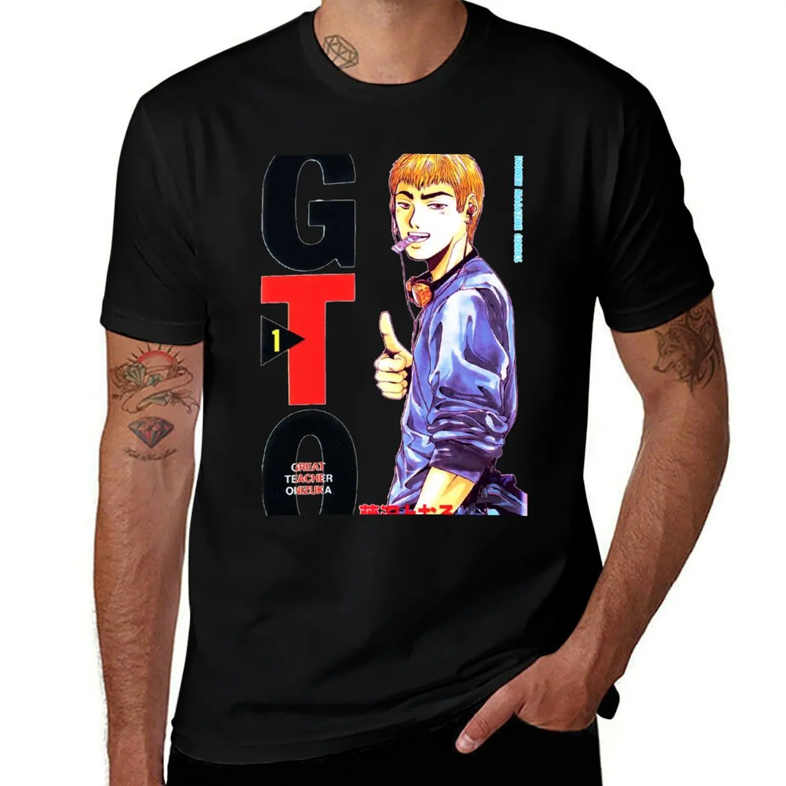 GTO Greatest Teacher onizuka manga T-Shirt Basic Solid Color Casual Tee Shirt T-Shirt