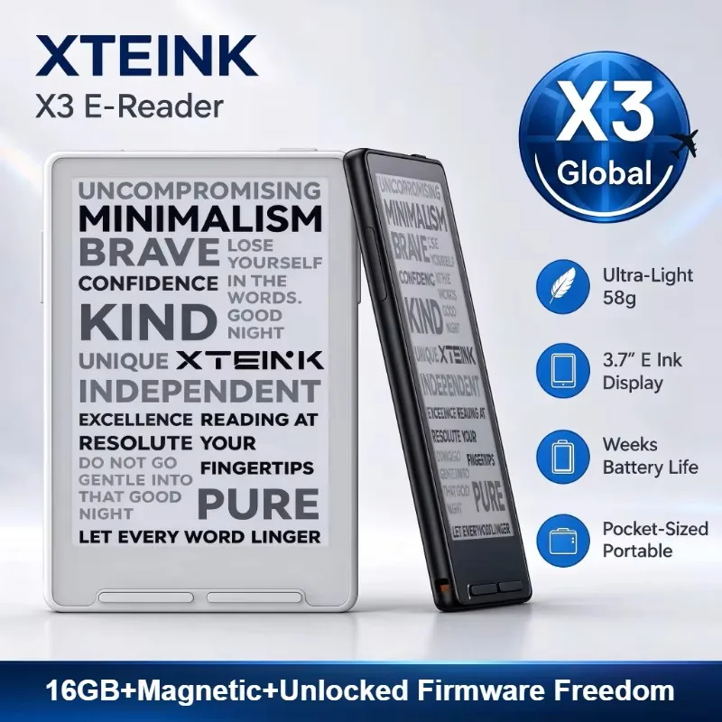 XTEINK X3 E-ink E-Book Reader Support Multi-Language 3.7