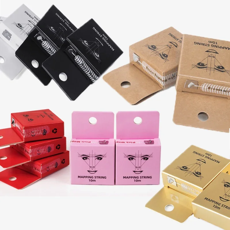 10m for Mapping Eyebrow Marker Thread Tattoo Brows Point MAPPING STRING Microblading Eyebrow Pre-Inked Tattoo PMU String 1 Box